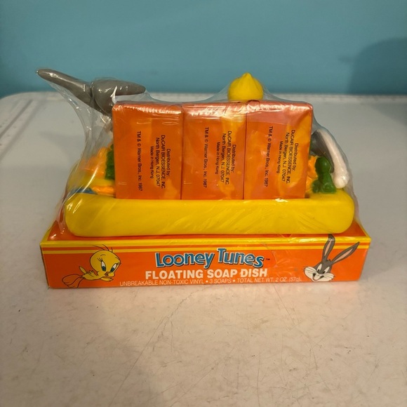 BNIP vintage deadstock Warner brothers Looney tunes floating soap dish 1989 - Picture 11 of 11